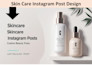 design luxury skincare instagram posts and cosmetic ad banner for beauty brand